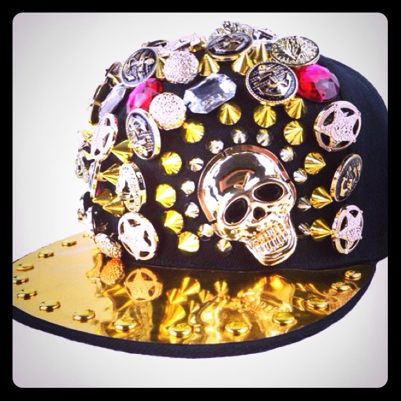 black over the top skull hat