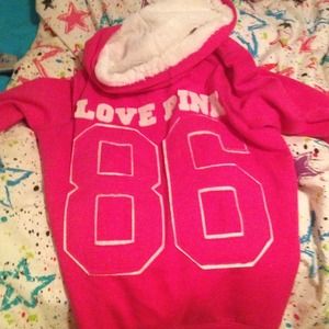 PINK sweatshirt with fur inside