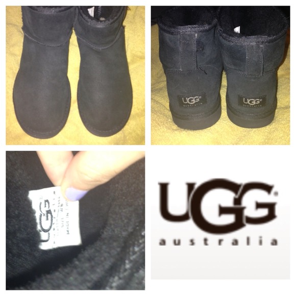 Authentic Black Ugg ankle boots