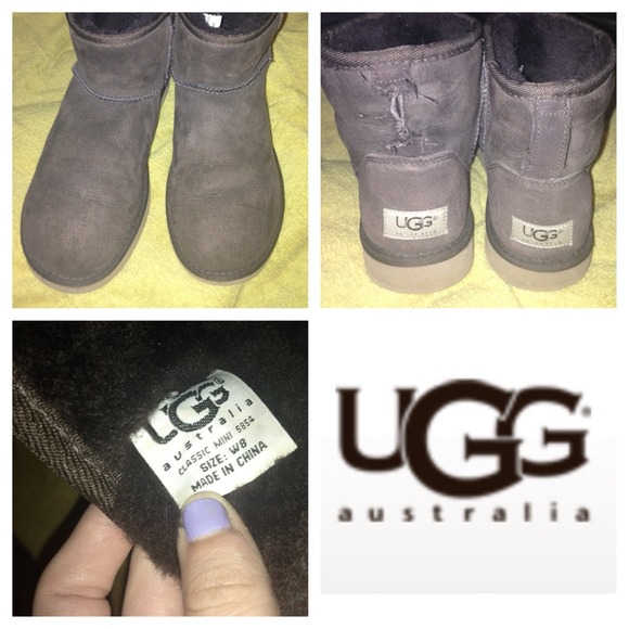 Authentic brown Ugg ankle boots