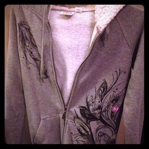 Roxy gray cotton hoodie