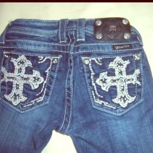 Miss me cross on back jeans