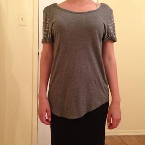 Grey studded top