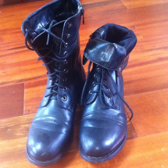 Shoes Black Combat Boots Poshmark