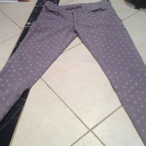 Lavender polka dotted jeans