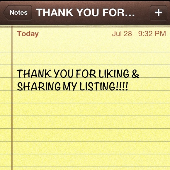 THANK YOU ALL FOR THE LIKES & SHARING MY LISTING!