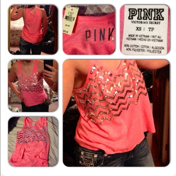 PINK vs sequin top