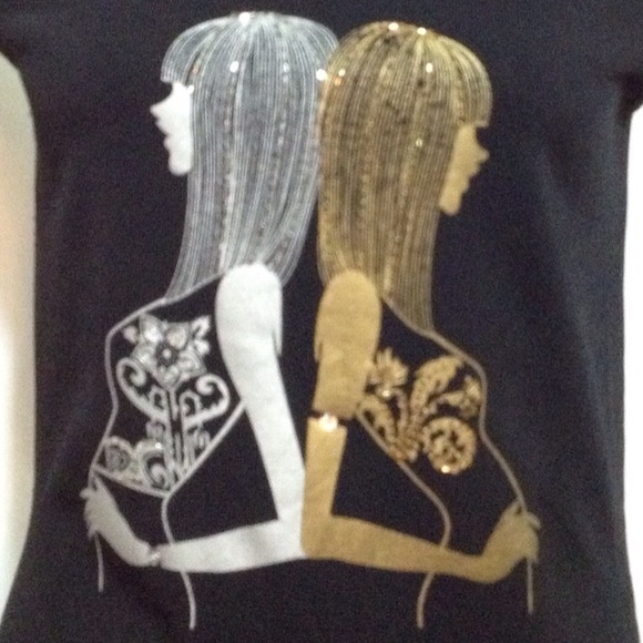 👍RESERVED👍CARINA🌹Bling Shell Beaded Top - Picture 2 of 4