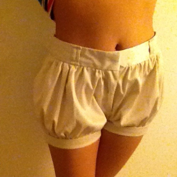 Silky tan-colored shorts!!