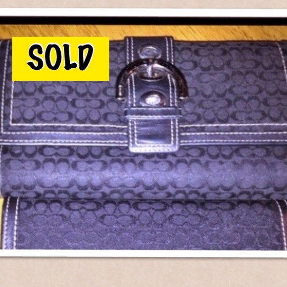 Authentic Coach Signature Black Wallet
