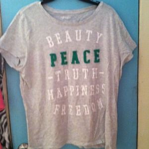 Gray, peace, Old Navy shirt