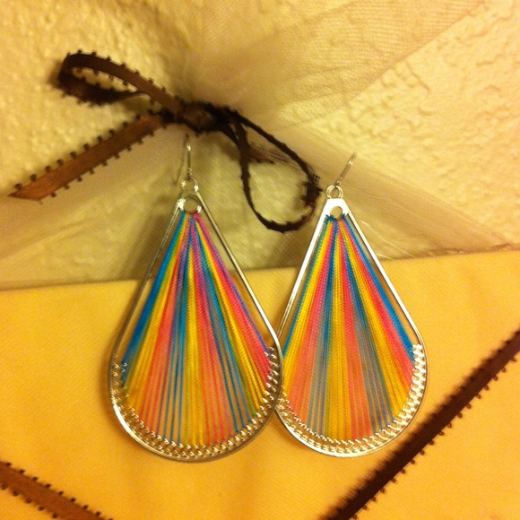 Handmade string earrings