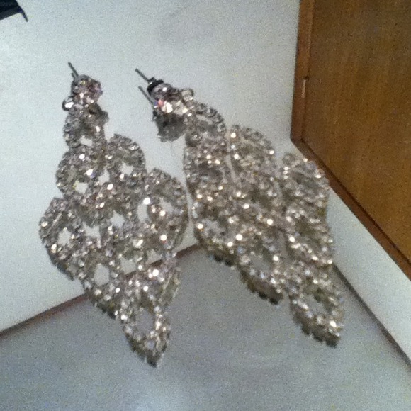 Dangly faux diamond earrings
