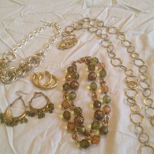 Necklaces and earrings