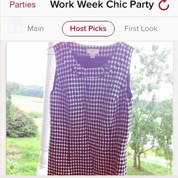 HOST PICK! Beautiful black  white print LOFT dress