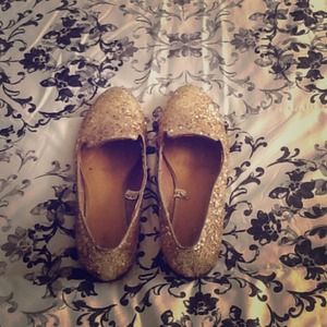 Gold sequenced loafers!