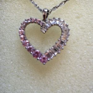 ⭐New listing⭐ pink & white sapphire necklace