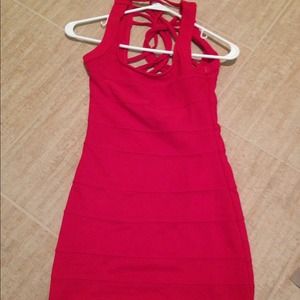 Sexy Red Open-Back Dress