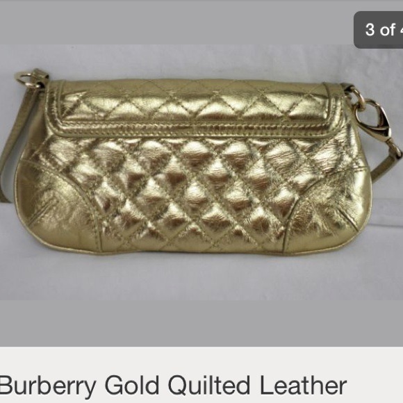 SALE ๐ฏ% Gold Burberry Clutch โHandbag - Picture 4 of 4
