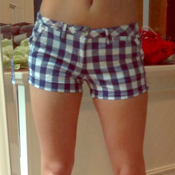 NAvy/Whote Checkered Board Shorts