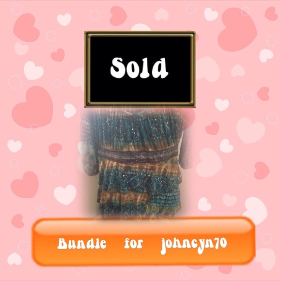 Beautiful blouse 18/20 LB brown with turquoise