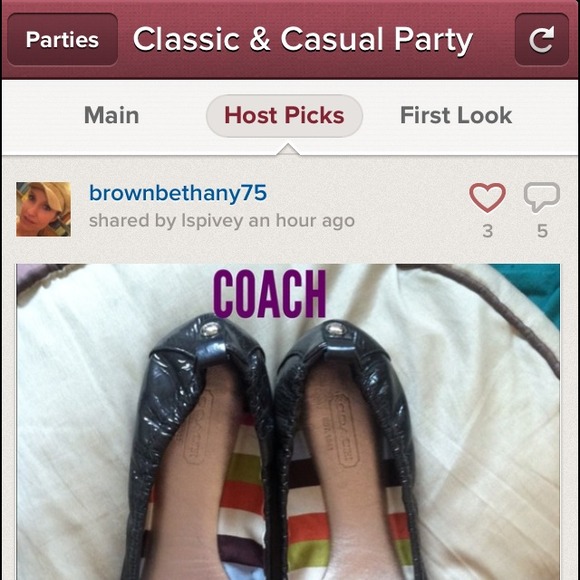 Sold!🎉🎊🎈Host pick🎈🎊🎉Black Coach ballet flats - Picture 4 of 4