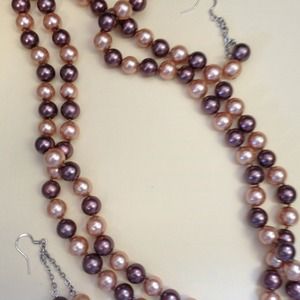 Matching necklace and earrings