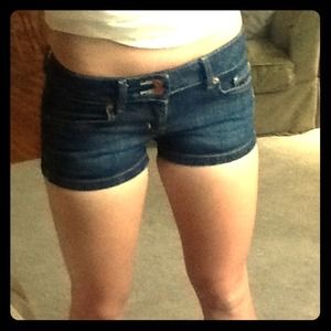 Dark denim shorts! <3