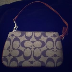 Authentic Purple Coach Wristlet