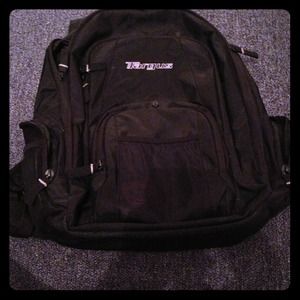 Black Targus backpack with 15 pockets