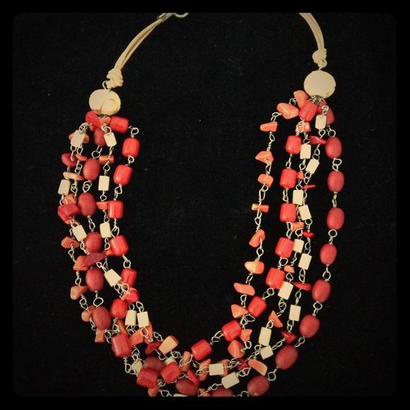 Red choker necklace