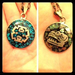 Dual sided antique necklace