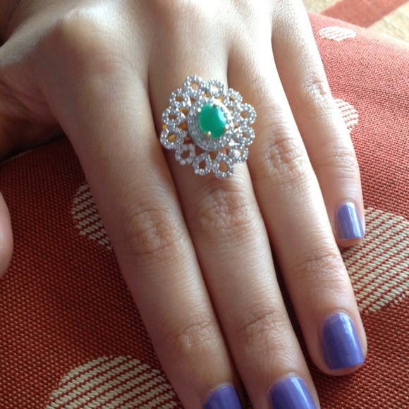 Adjustable Ring, semi precious stones, Gold Plated