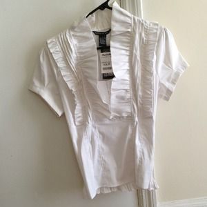White Ruffled Blouse