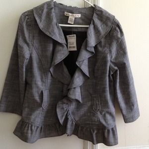 Gray Ruffled Jacket