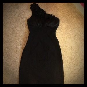 Elegant evening short black dress