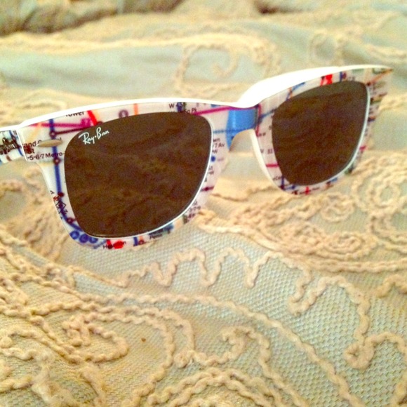 Raybans. White background with multi-color roadmap