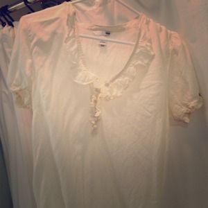 REDUCED! Sheer cream blouse