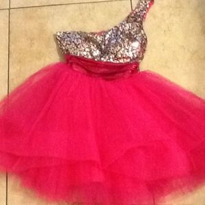 Pink party dress