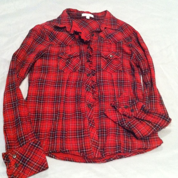 Cotton plaid blouse