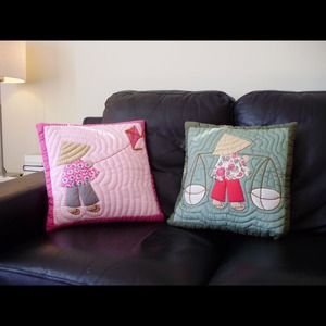 Quilted-sofa-pillow covers