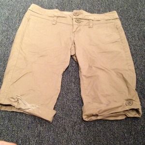 Dark brown thigh length shorts