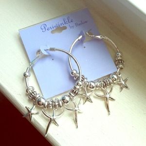 Starfish hoop earrings
