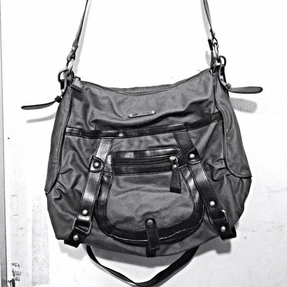 Beautiful gray and black bag