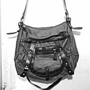 Beautiful gray and black bag