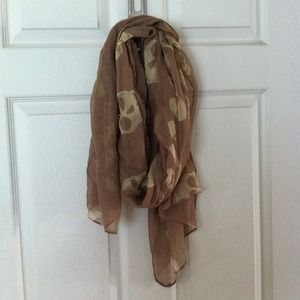 Taupe/Tan Skull Scarf