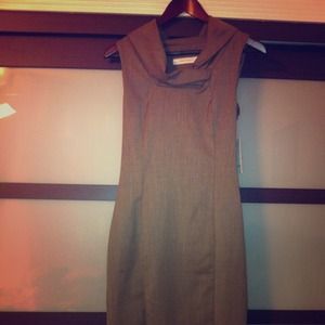 Zara, sleeveless taupe dress