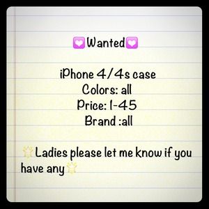Wanted iPhone 4/4s case