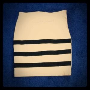 tan skirt with black stripes!