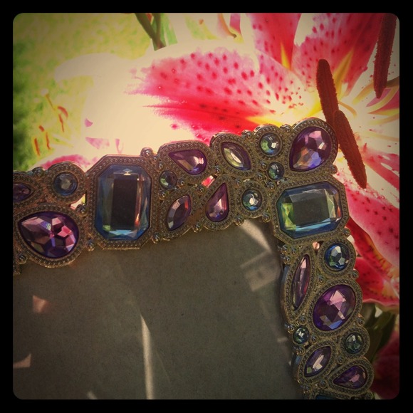 Purples and blues Gemed picture frame